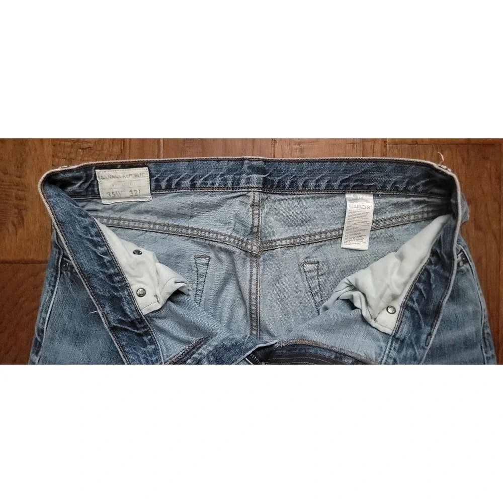 Banana Republic Men's Denim Straight‎ Relaxed Fit Jeans Size 35x32 Medium Wash